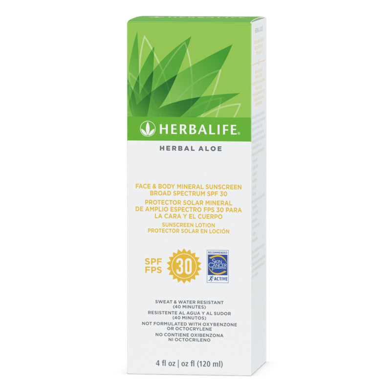 Herbal Aloe Face & Body Sunscreen Broad Spectrum SPF 30 - Herbalife Distributor
