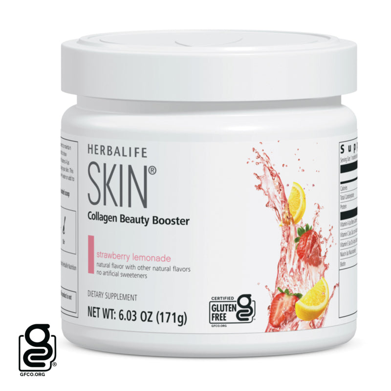 Herbalife SKIN® Collagen Beauty Booster: Strawberry Lemonade Canister 6.03 Oz. - Herbalife Distributor