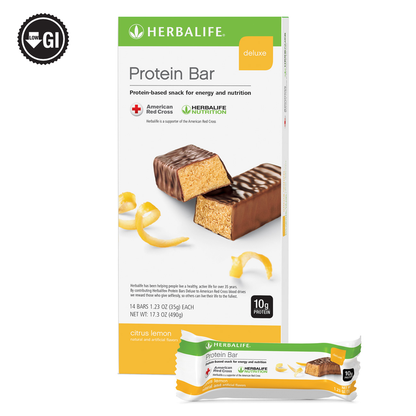 Protein Bar Deluxe: Citrus Lemon 14 Bars per Box - Herbalife Distributor
